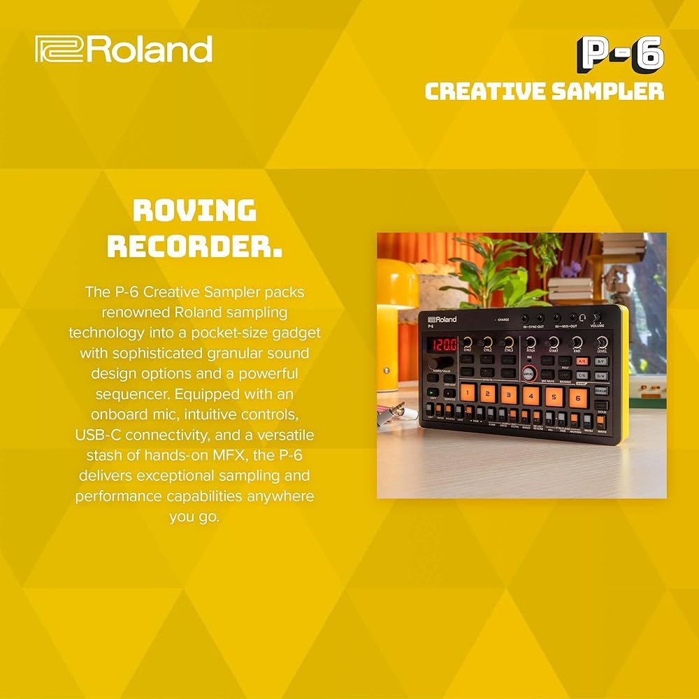 Roland P6 Compact P-6 Creative Sampler POWER & CABLE KIT